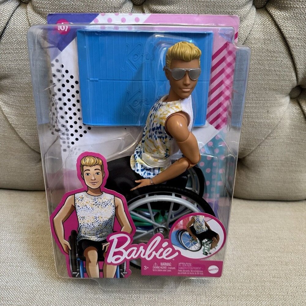 Barbie Ken Doll Wheelchair Ramp 167 Barbie Fashionistas New Blonde Articulated
